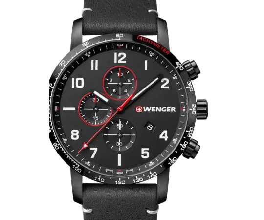 Wenger 01.1543.106 Attitude Chonograph Montre Homme 44mm 10ATM