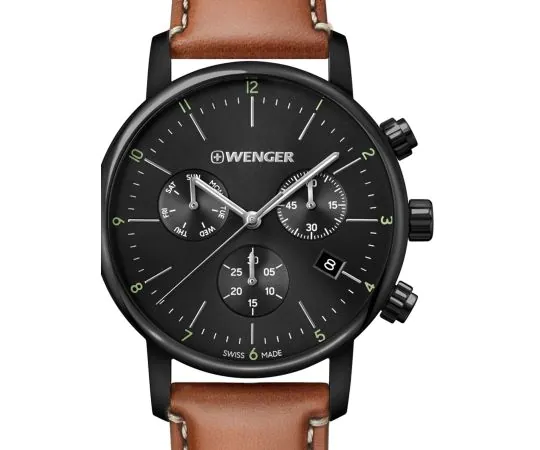 Wenger 01.1743.115 Urban Classique Chronographe Montre Homme 44mm 10ATM