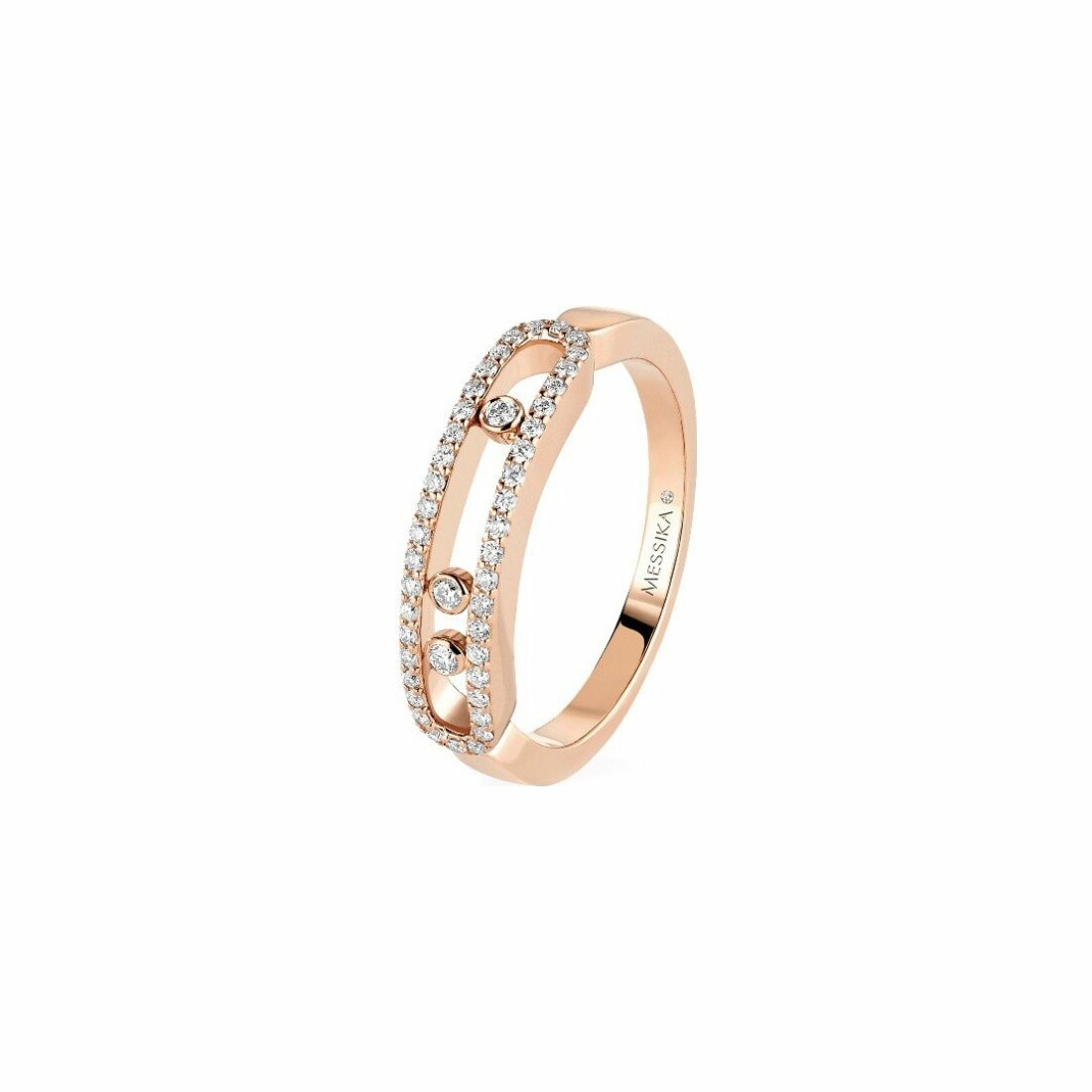 Achat Bague Messika Baby Move pavée en or rose et diamants