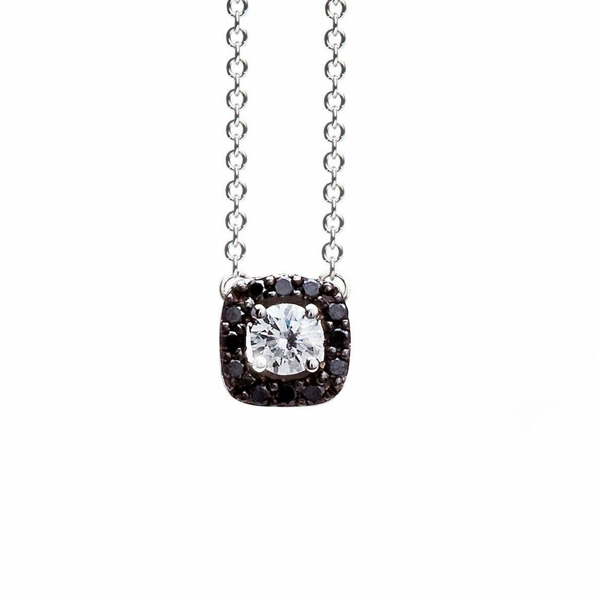 Salina Collier One More Salina en or blanc et diamants blancs et diamants noirs