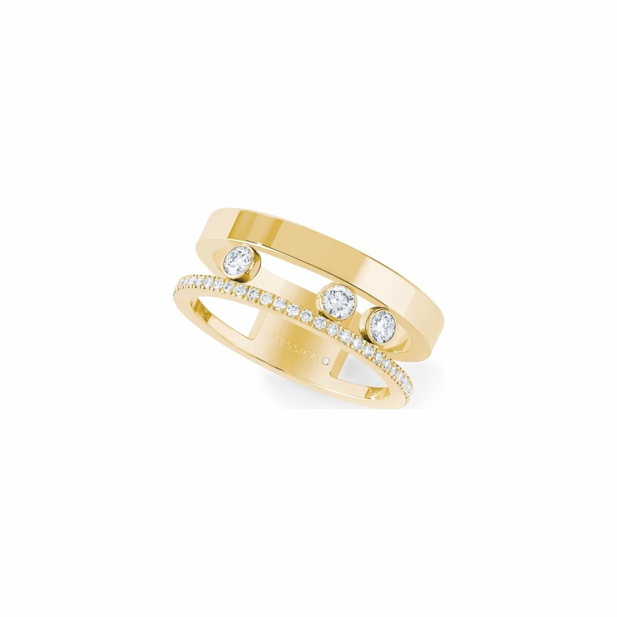 Achat Bague Messika Move Romane en or jaune et diamants