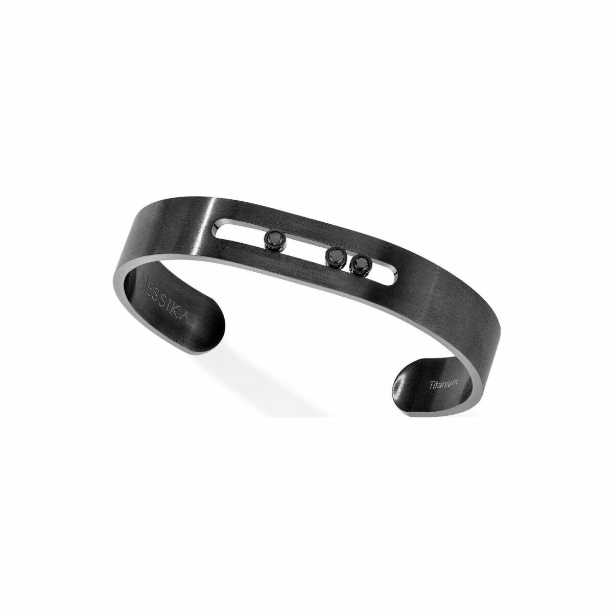 Bracelet Messika Move Titanium en titane noir et diamants noirs