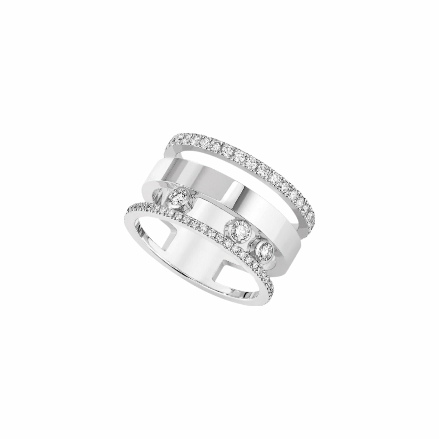 Achat Bague Messika Move Romane GM en or blanc et diamants