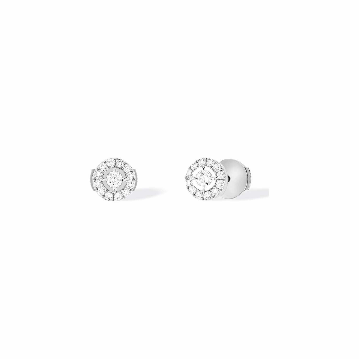Achat Boucles d'oreilles Messika Joy en or blanc et diamants 2x0.03ct