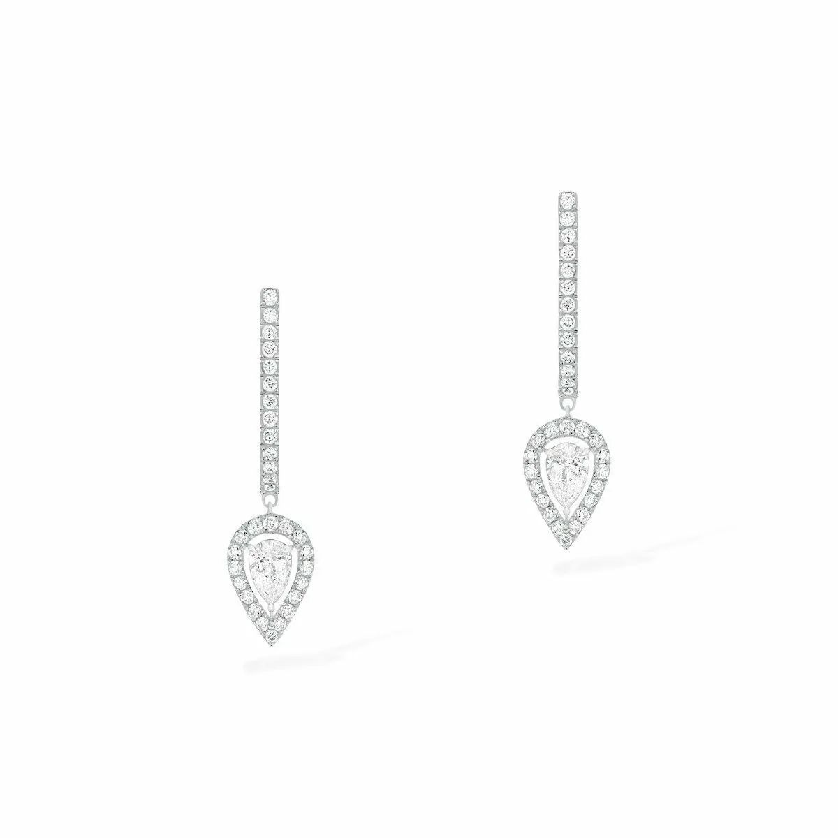 Achat Boucles d'oreilles créoles Messika Joy en or blanc et diamants
