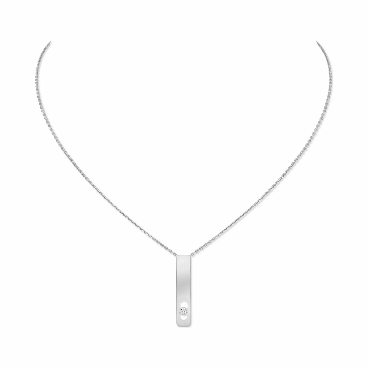 Collier Messika My First Diamond en or blanc et diamants 07498-WG - Rigal