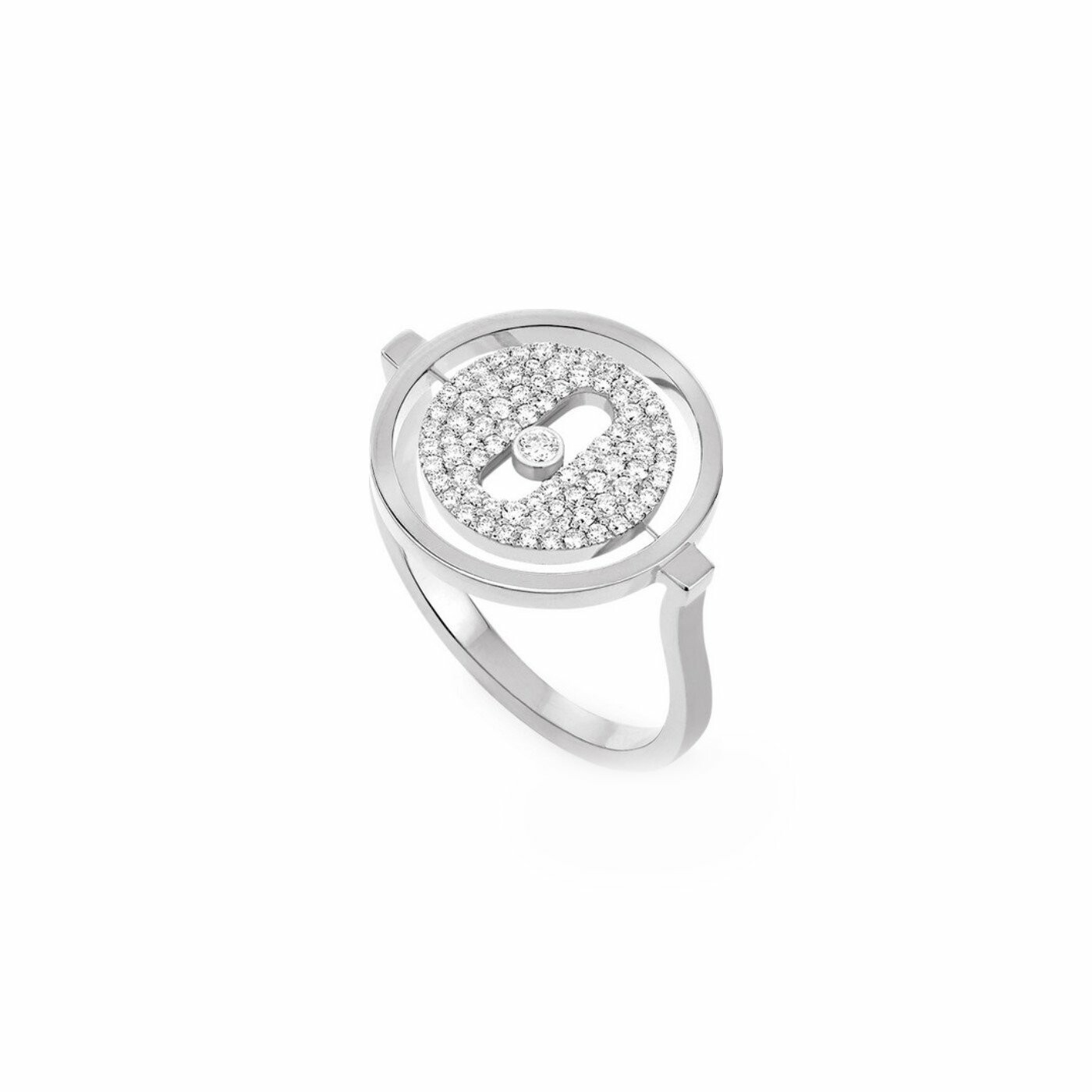 Achat Bague Messika Lucky Move PM pavée en or blanc et diamants