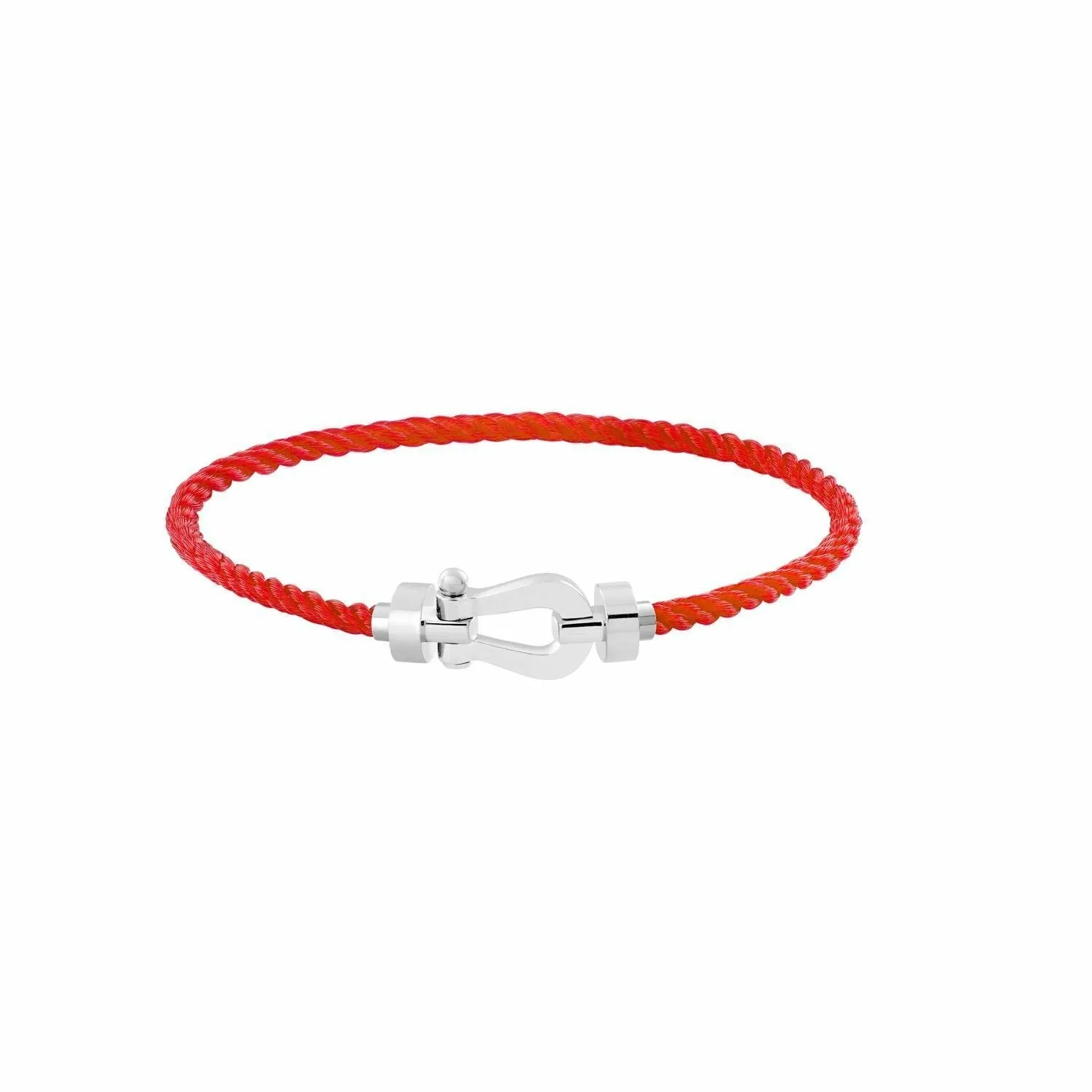 Force 10 Bracelet FRED Force 10 Moyen Modèle en or blanc, câble en corderie rouge