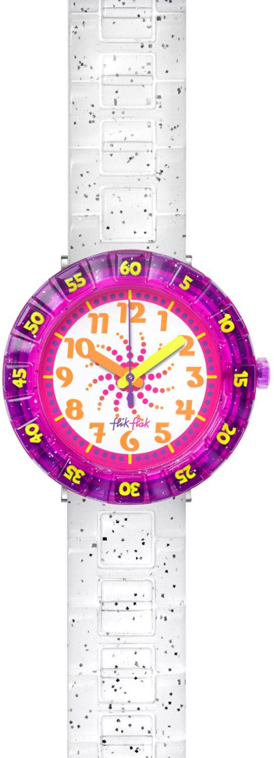 Flik Flak SWIRLY GLITTER FCSP034 Montre élégante pour enfants