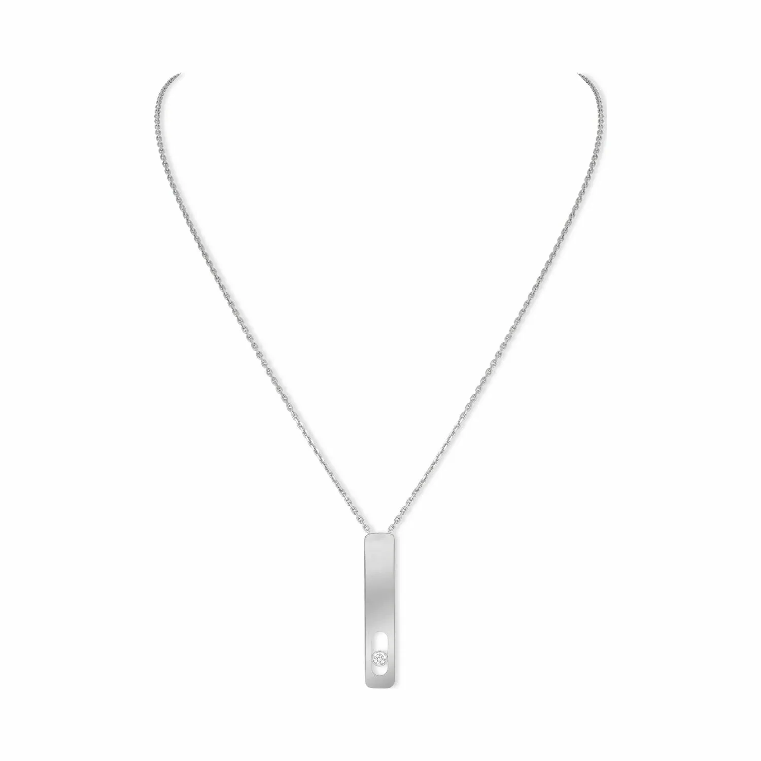 Collier Messika My First Diamond GM en or blanc et diamants