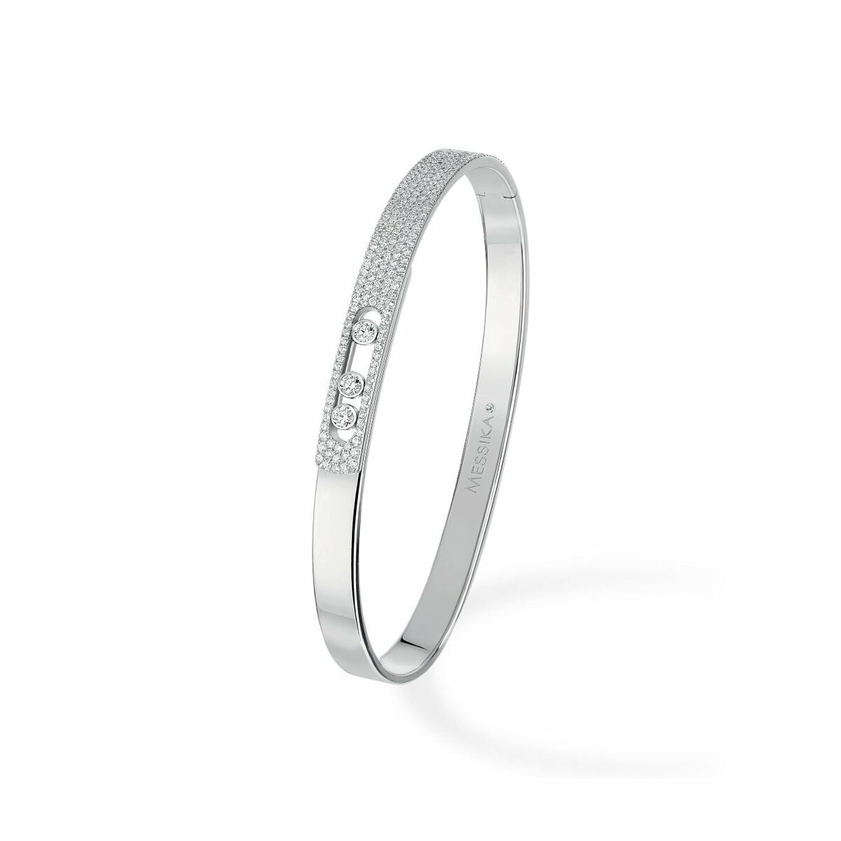Achat Bracelet bangle Messika Move Noa PM pavé en or blanc et diamants