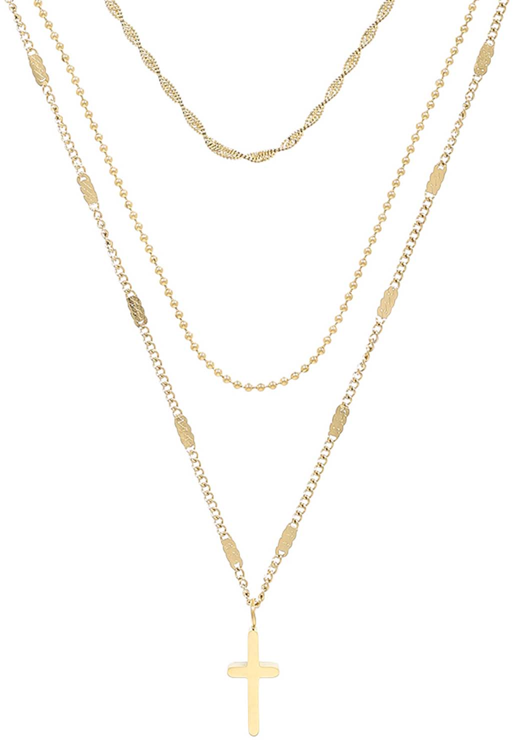 Collier multi-rangs - Steel Cross