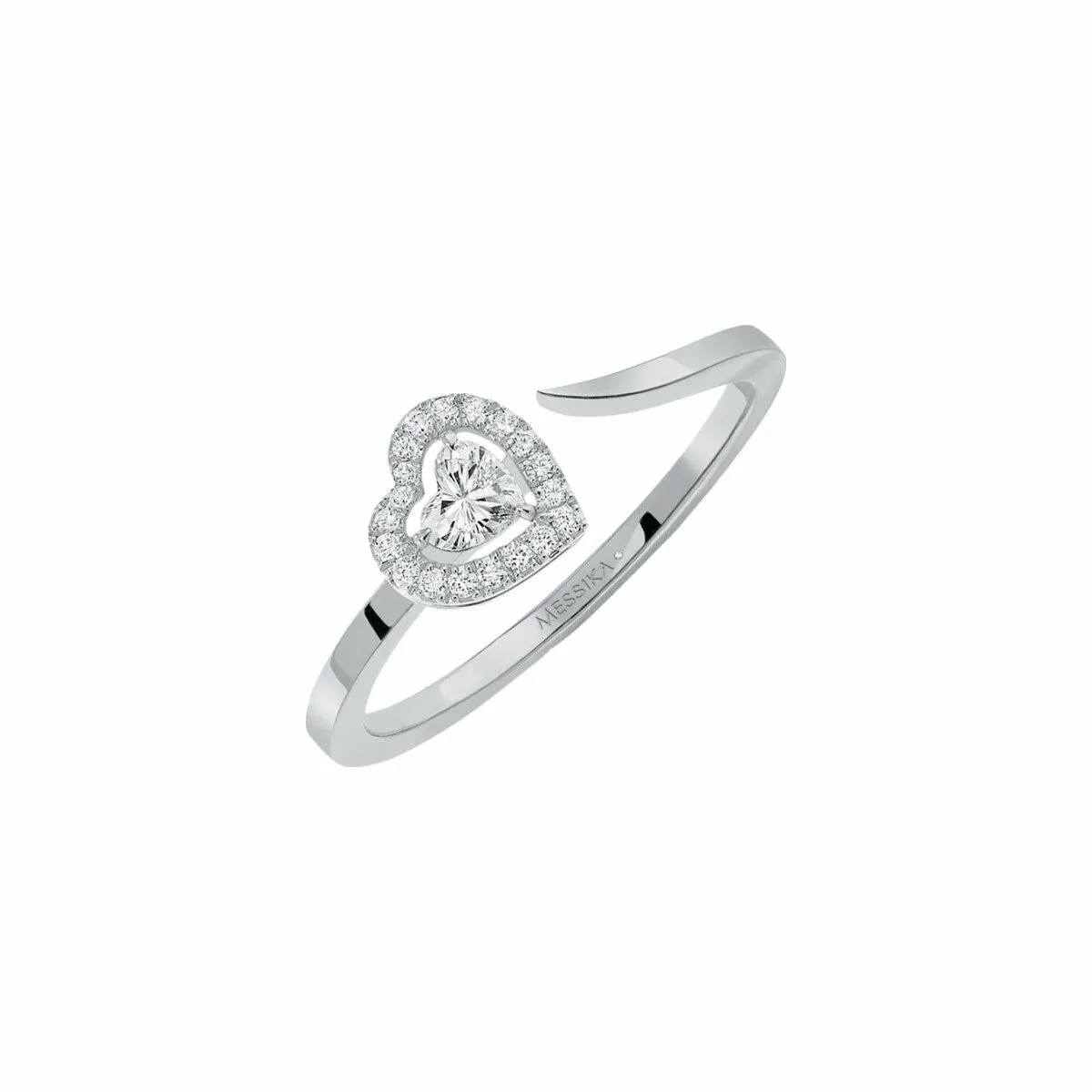 Achat Bague Messika Joy Coeur or blanc et diamants