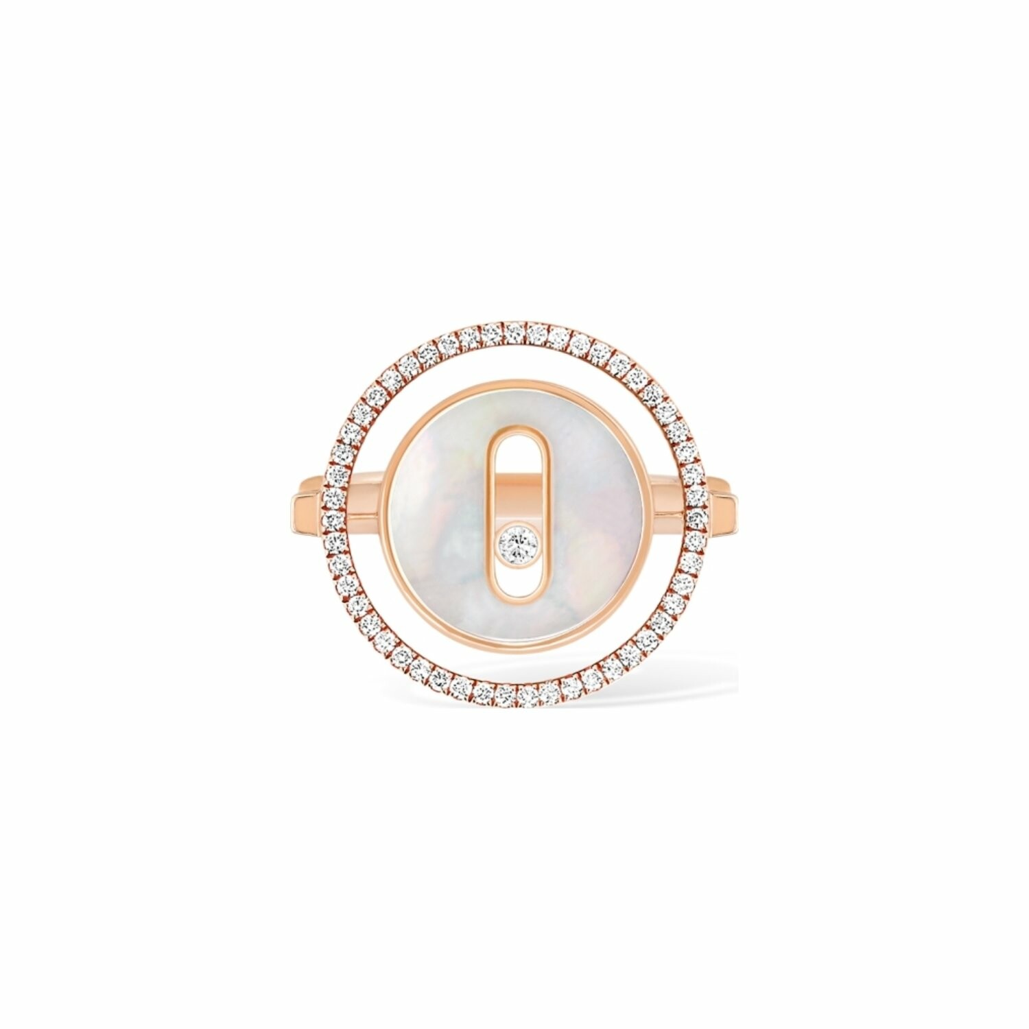 Achat Bague Messika Lucky Move PM en or rose, nacre et diamants