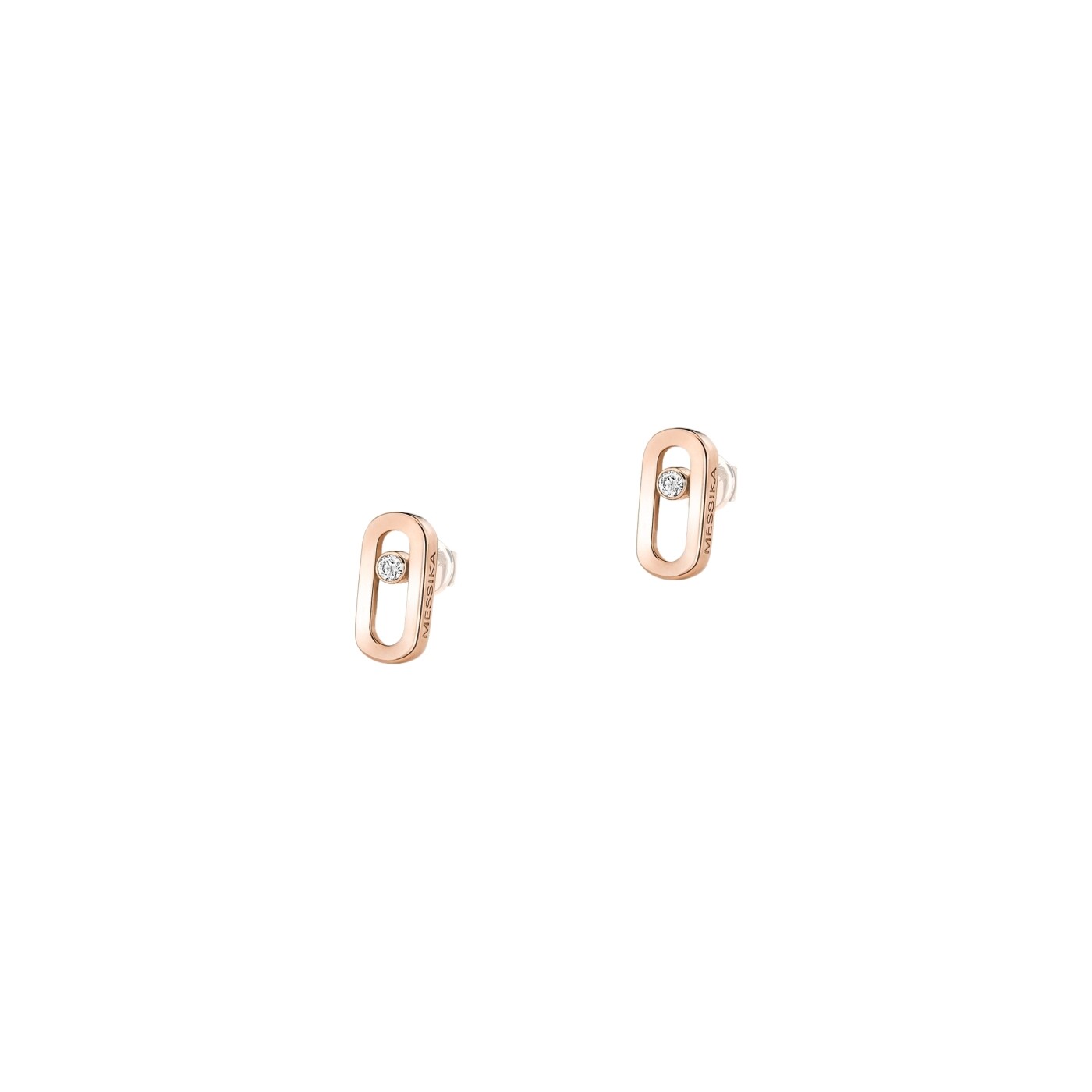 Achat Boucles d'oreilles Messika Move Uno en or rose et diamants