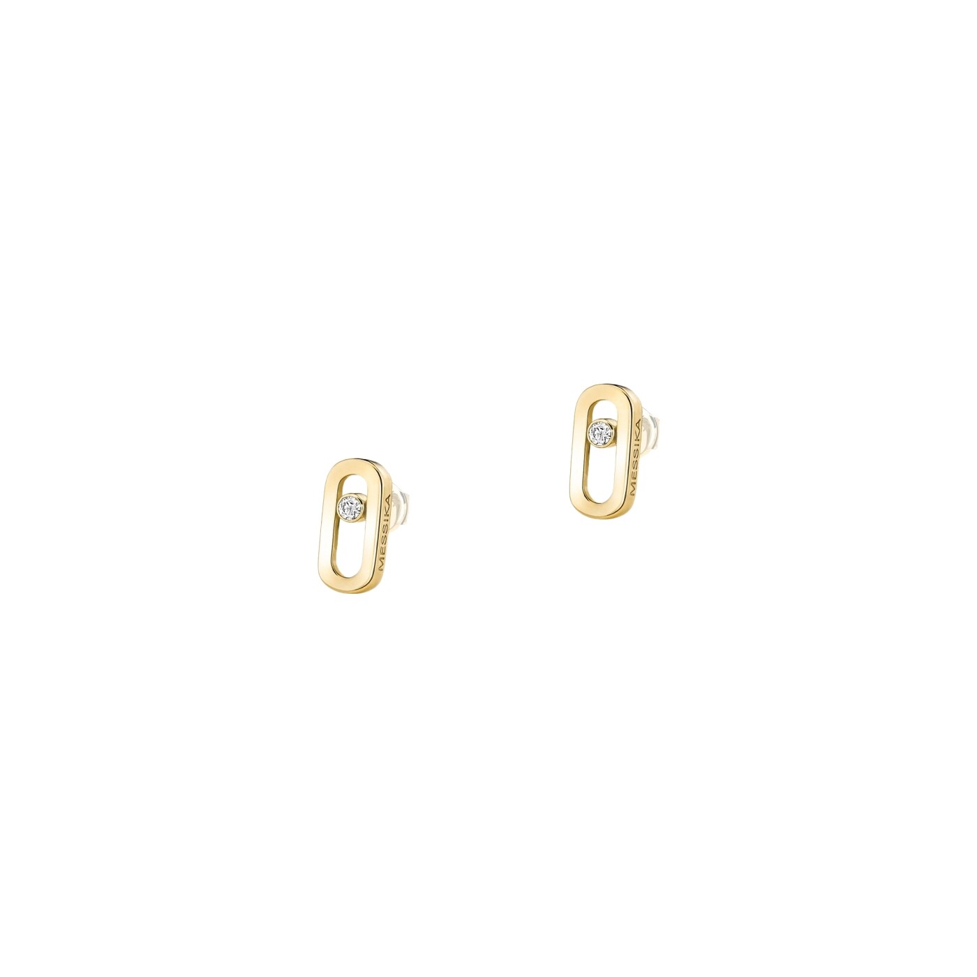 Achat Boucles d'oreilles Messika Move Uno en or jaune et diamants