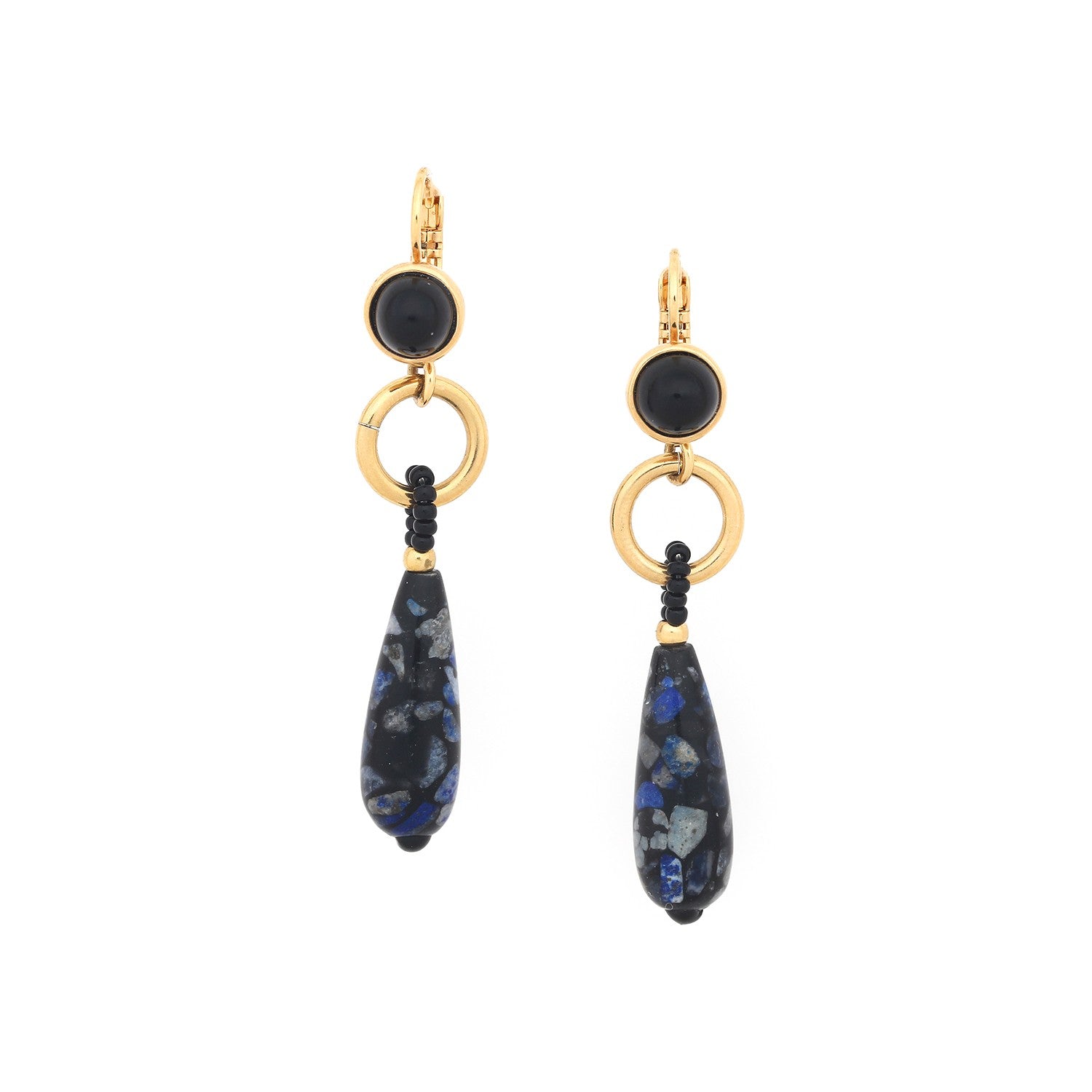 Venezia - Dormeuses Goutte Terrazzo - Boucles d'oreilles - Nature Bijoux