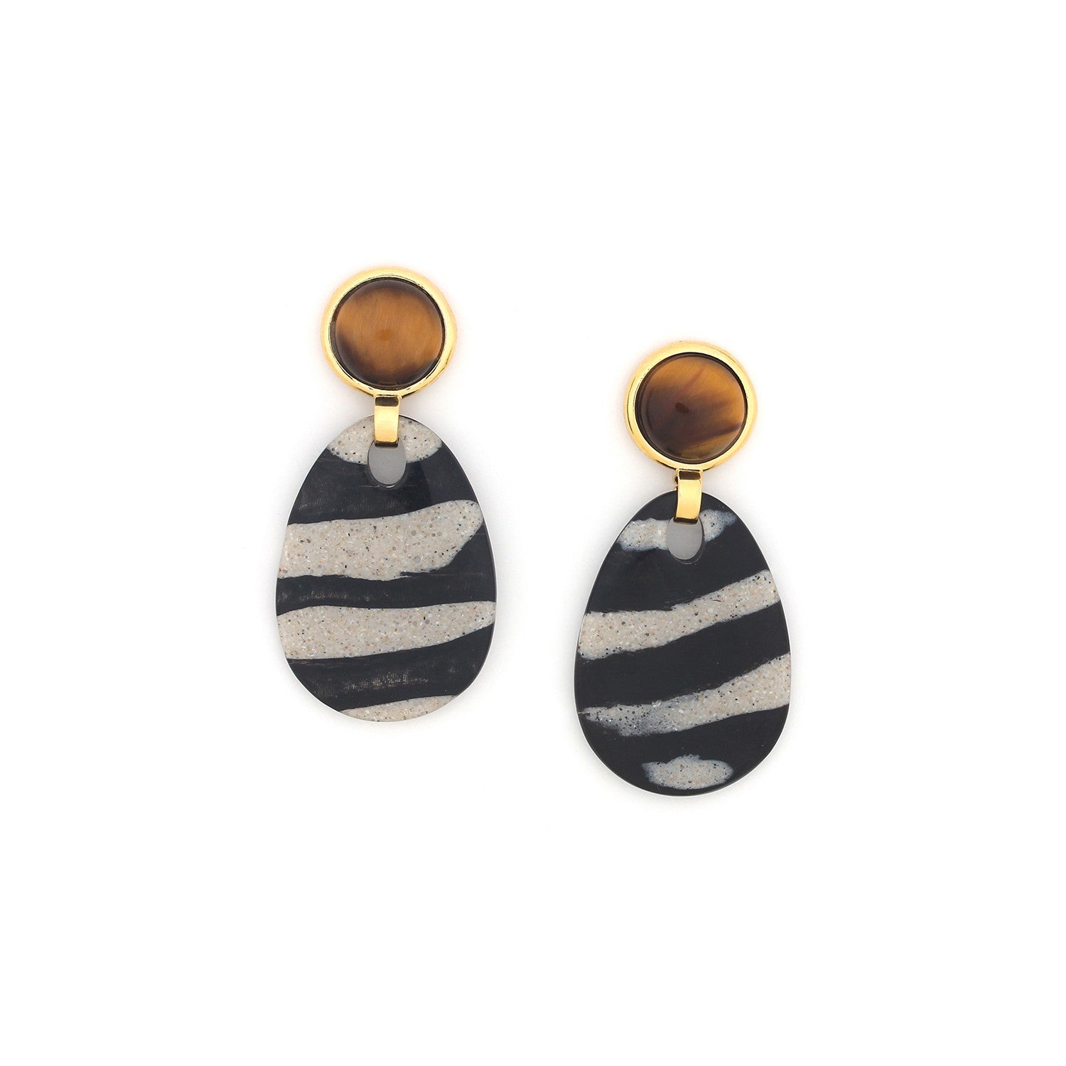 Zebra - Pampille - Boucles d'oreilles - Nature Bijoux