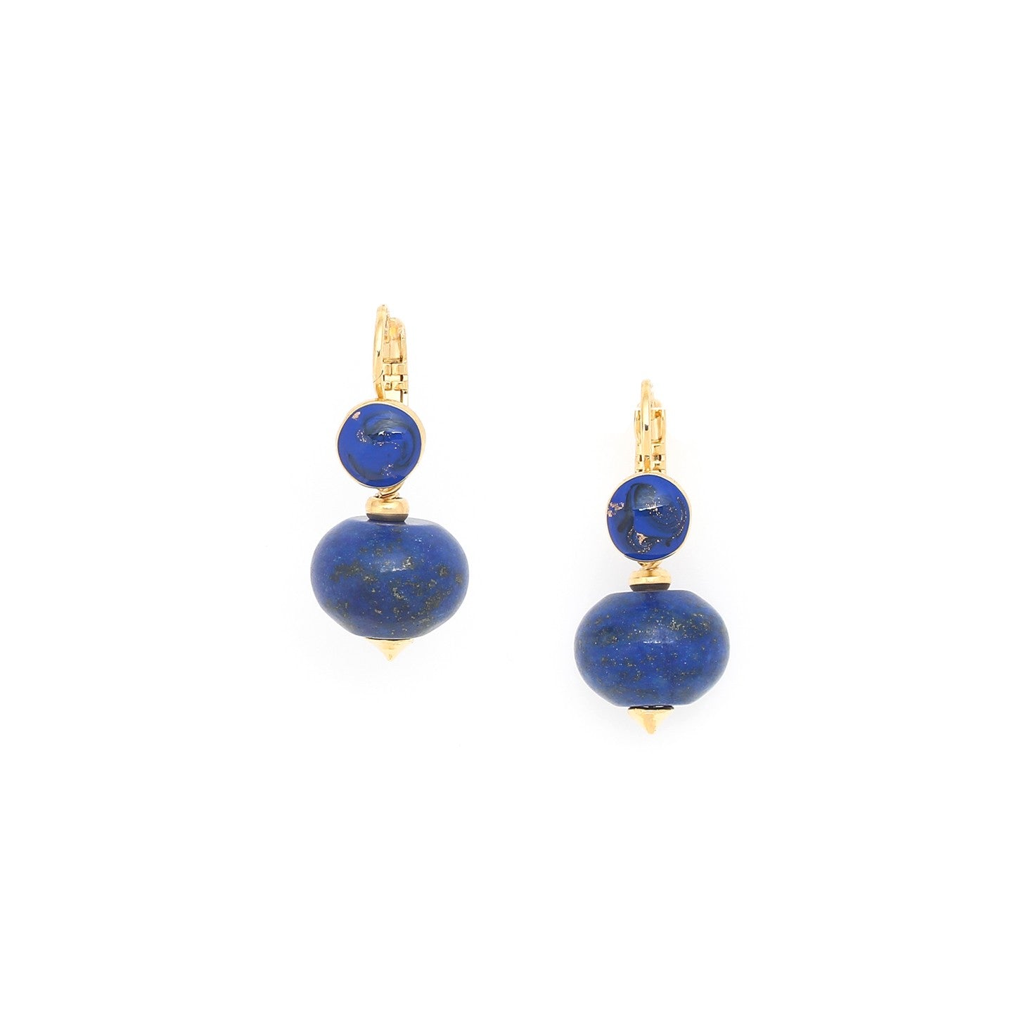 Pebbles - Dormeuses Lapis Lazuli - Boucles d'oreilles - Nature Bijoux