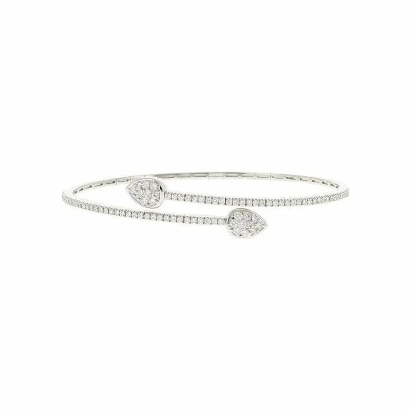 Achat Bracelet Double Poire serti en or blanc et diamants