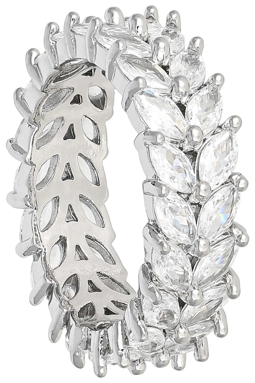 Bague - Zirconia Leaves