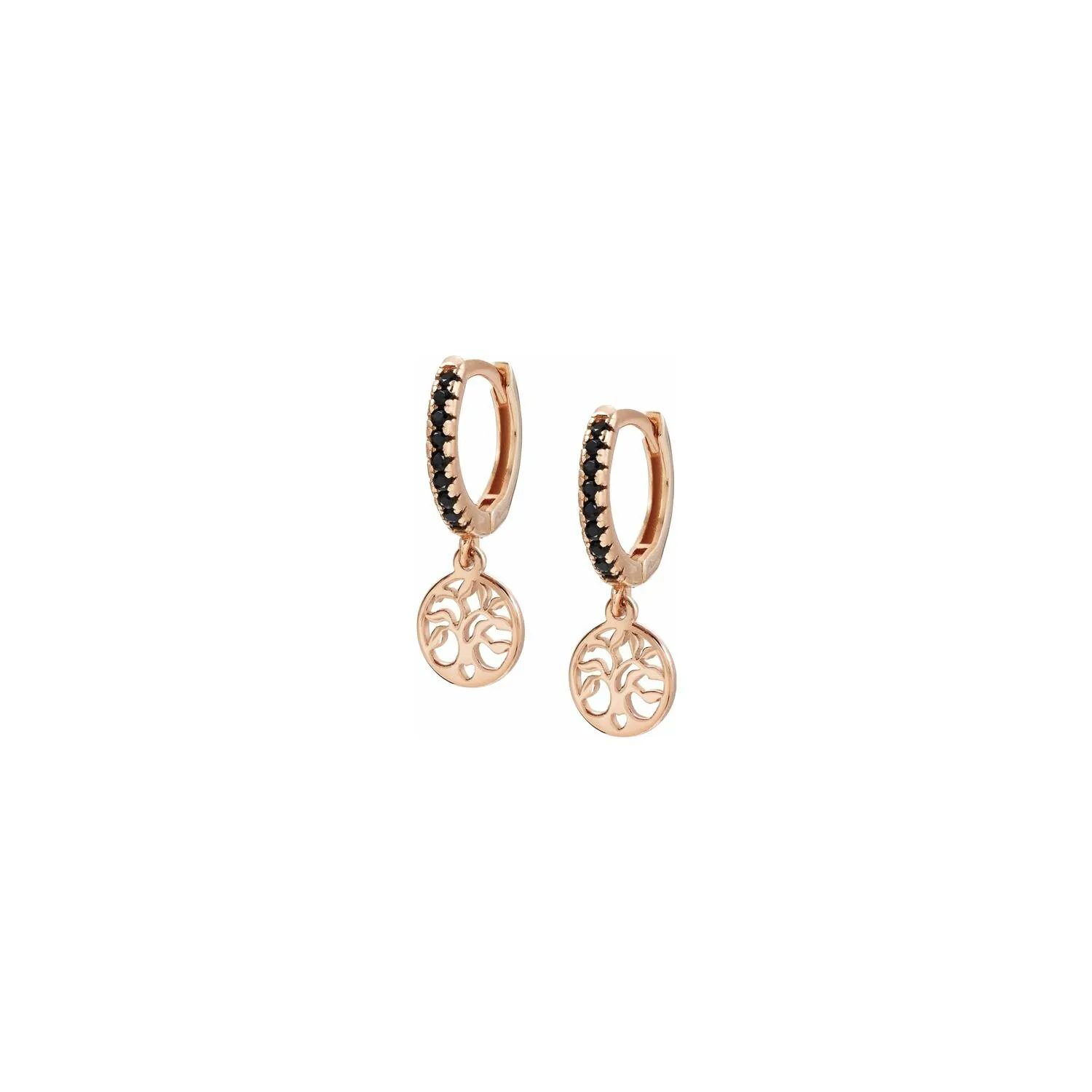 Achat Boucles d'oreilles Nomination Italy Chic & Charm en argent, or rose et oxydes de zirconium