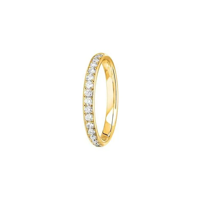 Alliance Jonc Parisien 1 rang en or jaune et diamants de 0.34ct RI1510.0034J - Rigal