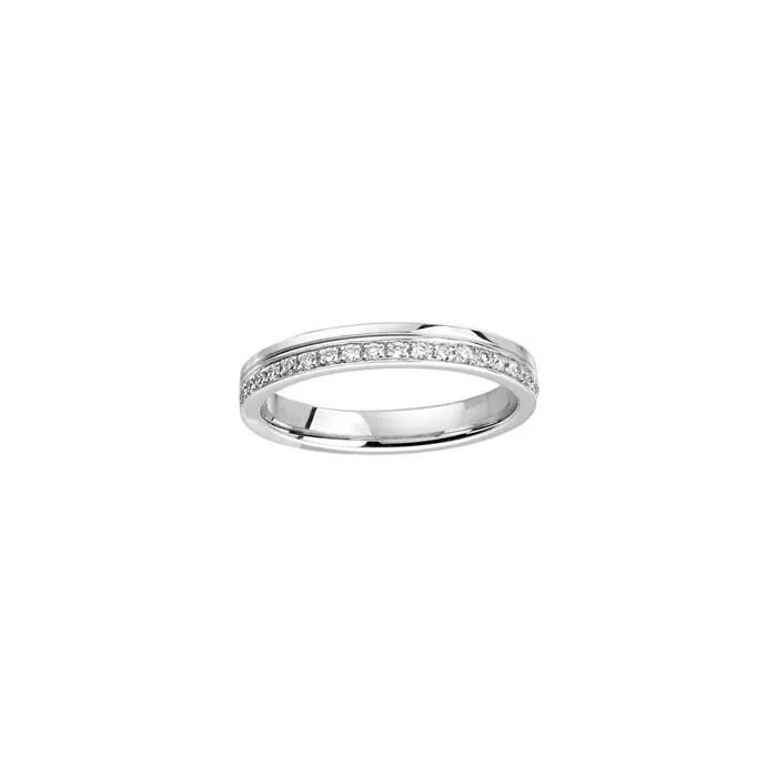 Alliance Together Forever GM en or blanc palladié et diamants de 0.40ct RI1512.0040G - Rigal