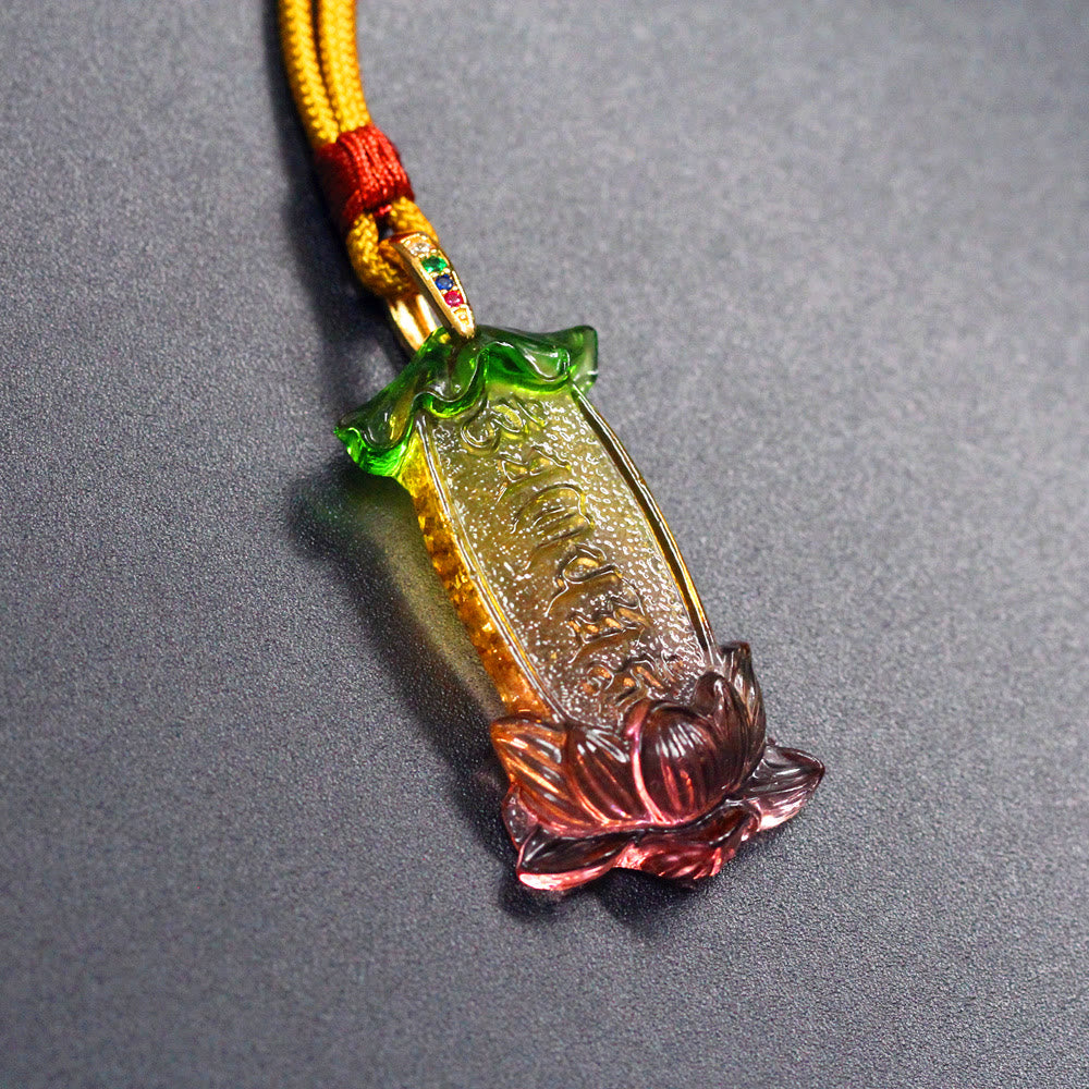 Buddha Stones Bouddha Liuli Lotus Six Caractères Om Mani Padme Hum Collier de Paix