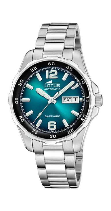 Automatic - Modèle 18997/1 - Argenté & Bleu - Montre Lotus