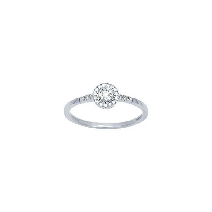 Achat Bague en or blanc et diamant, 0.10ct