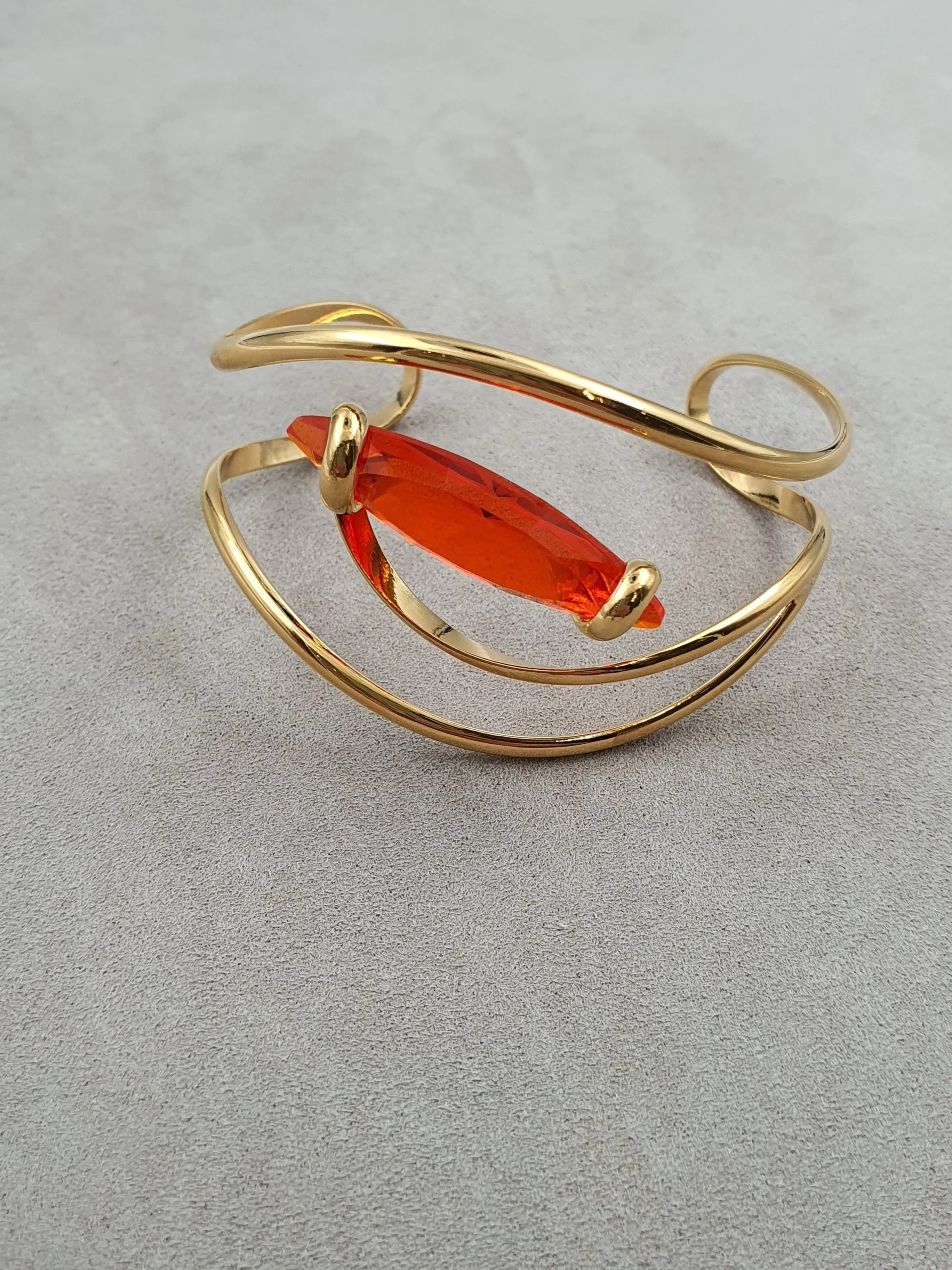 Navette - Orange - Doré - Bracelet - Andrea Marazzini