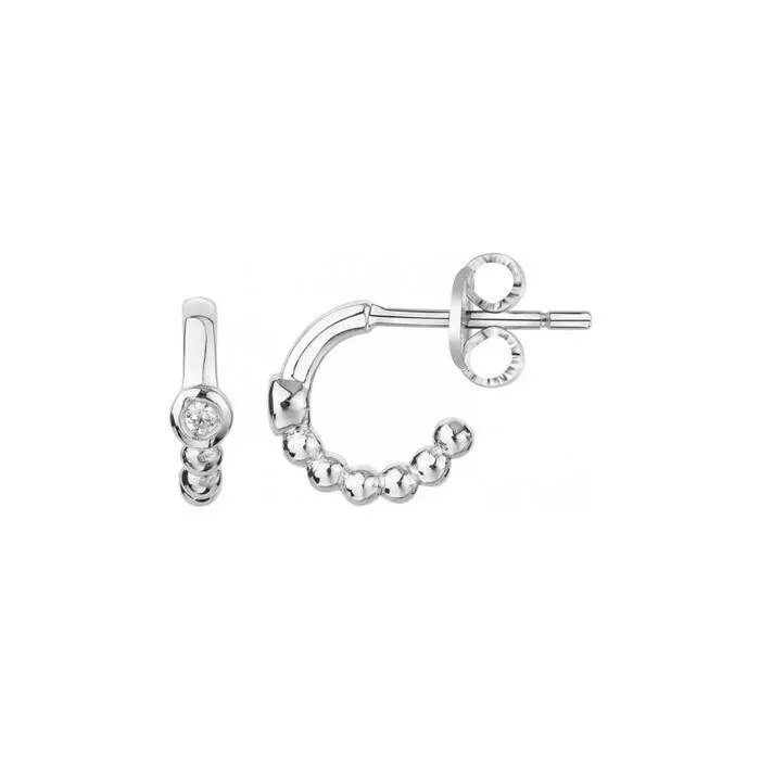 Achat Boucles d'oreilles La Garçonne Indécise en argent et diamant