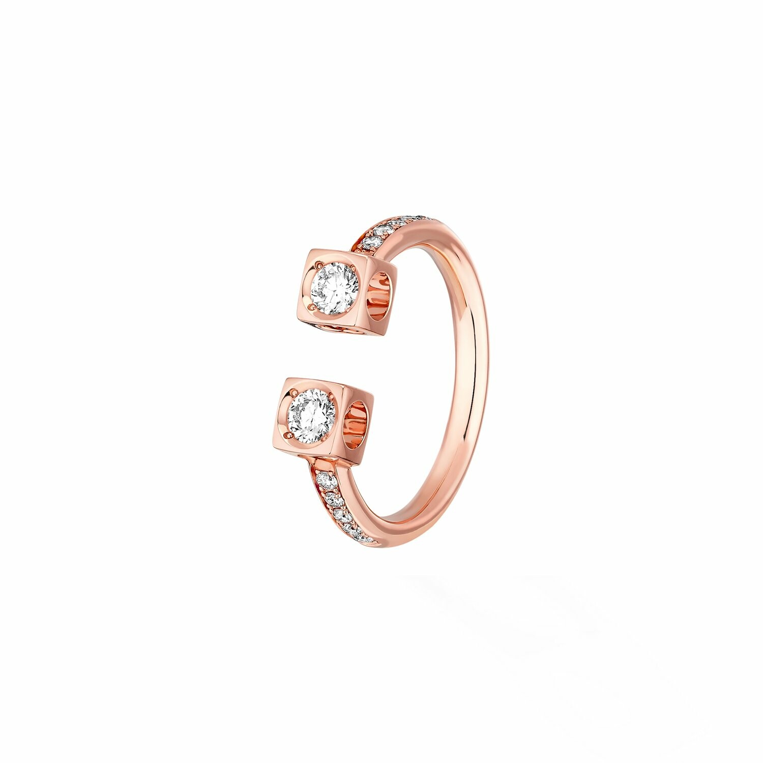 Achat Bague dinh van Le Cube Diamant en or rose et diamants grand modèle