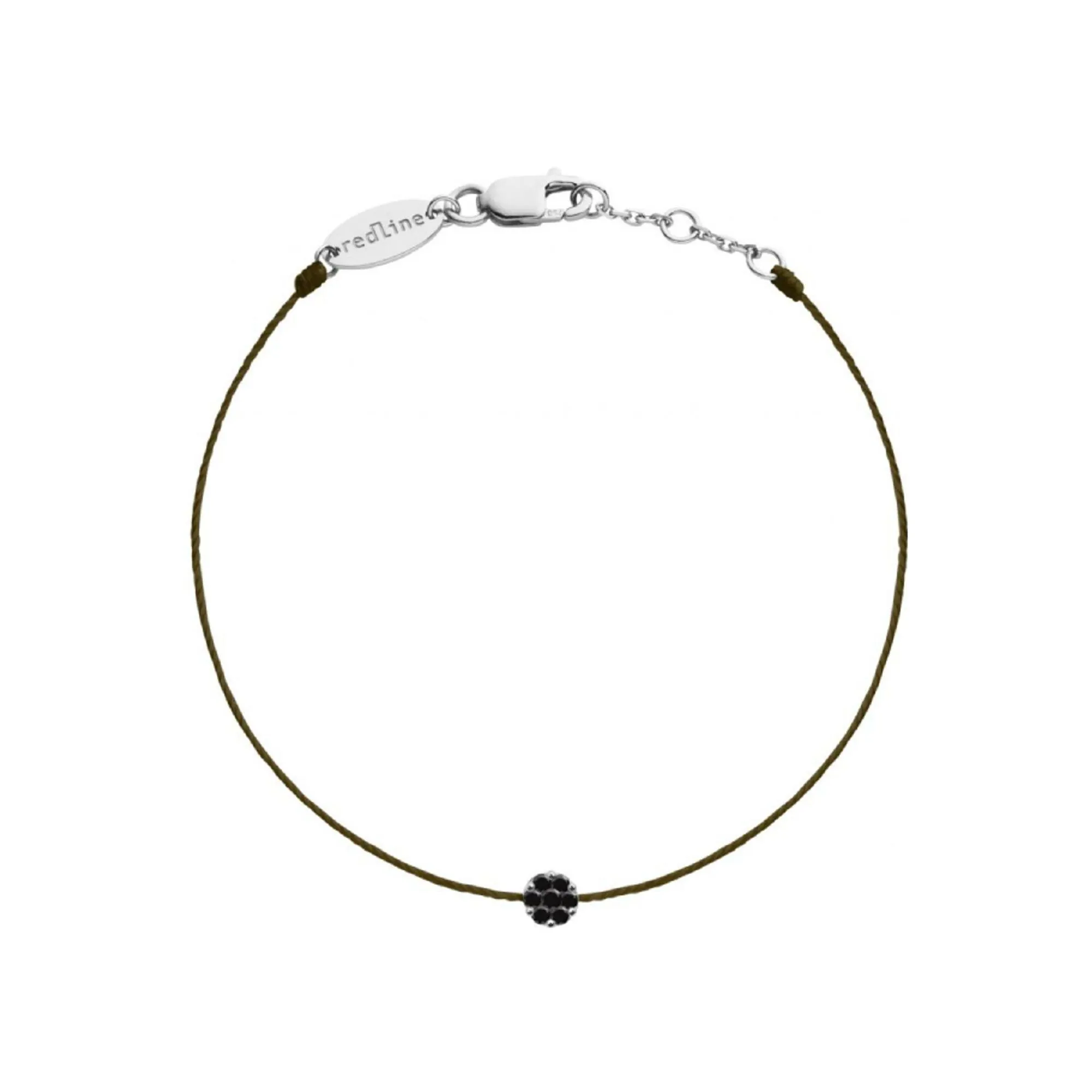 Bracelet RedLine Illusion K-color fil kaki chaud avec diamants noirs 0.05ct, or blanc