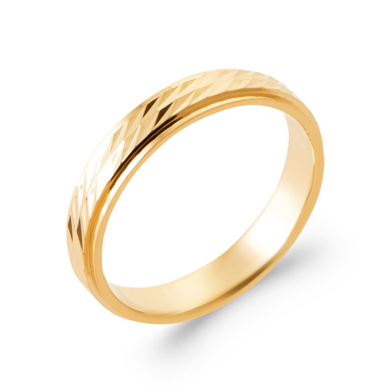 Alliance - Molde - Bague en Plaqué Or - Azuline