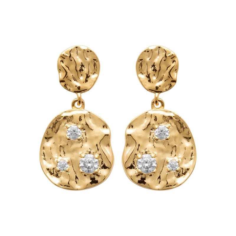 Hypnotique - Zirconia - Boucles d'Oreilles - Plaqué Or