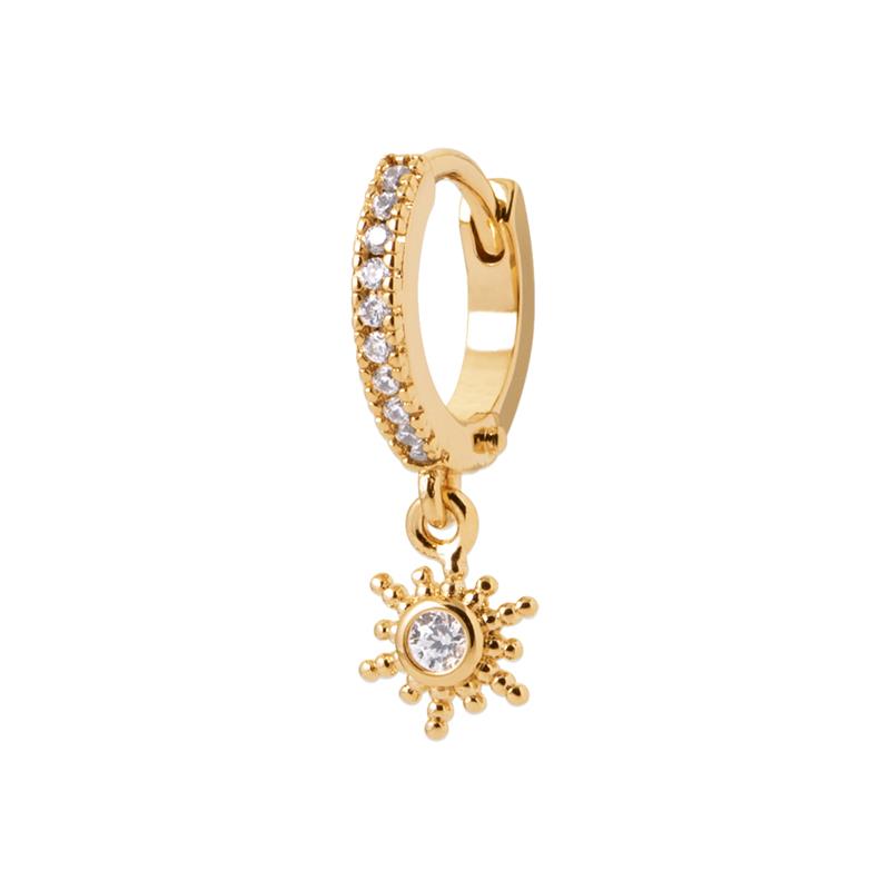 Breloque - Etoile - Plaqué Or - Créole à l'unité