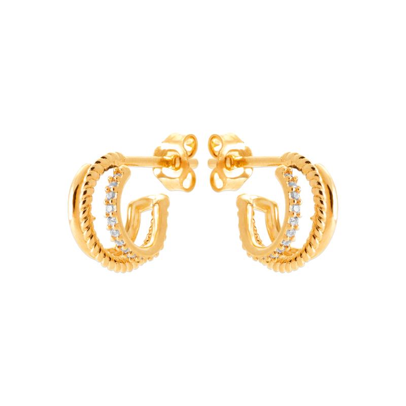 Anneau- Plaqué Or - Boucles d'oreilles