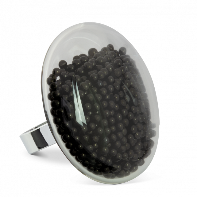 Cachou Billes Giga - Noir - Bague - Pylones