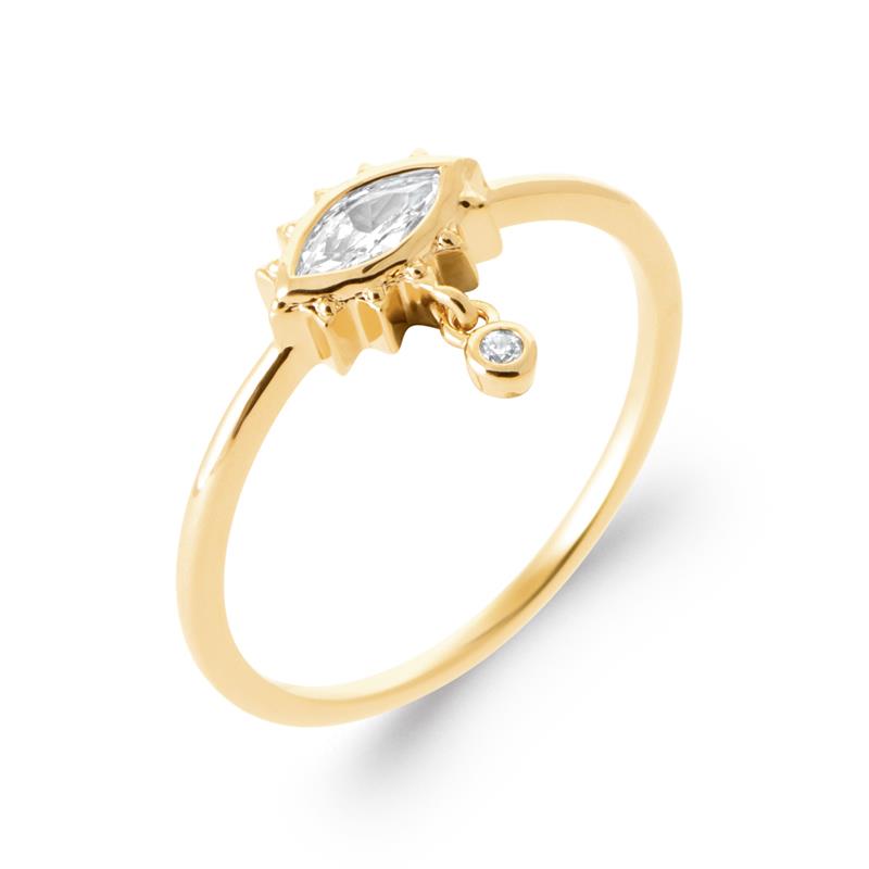 Oeil - Bague en Plaqué Or - Azuline