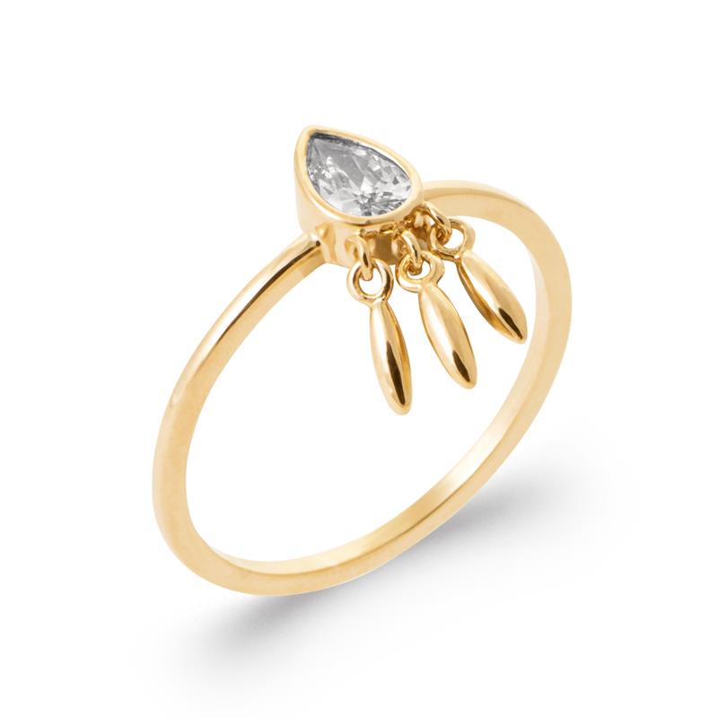 Goutte - Bague en Plaqué Or - Azuline