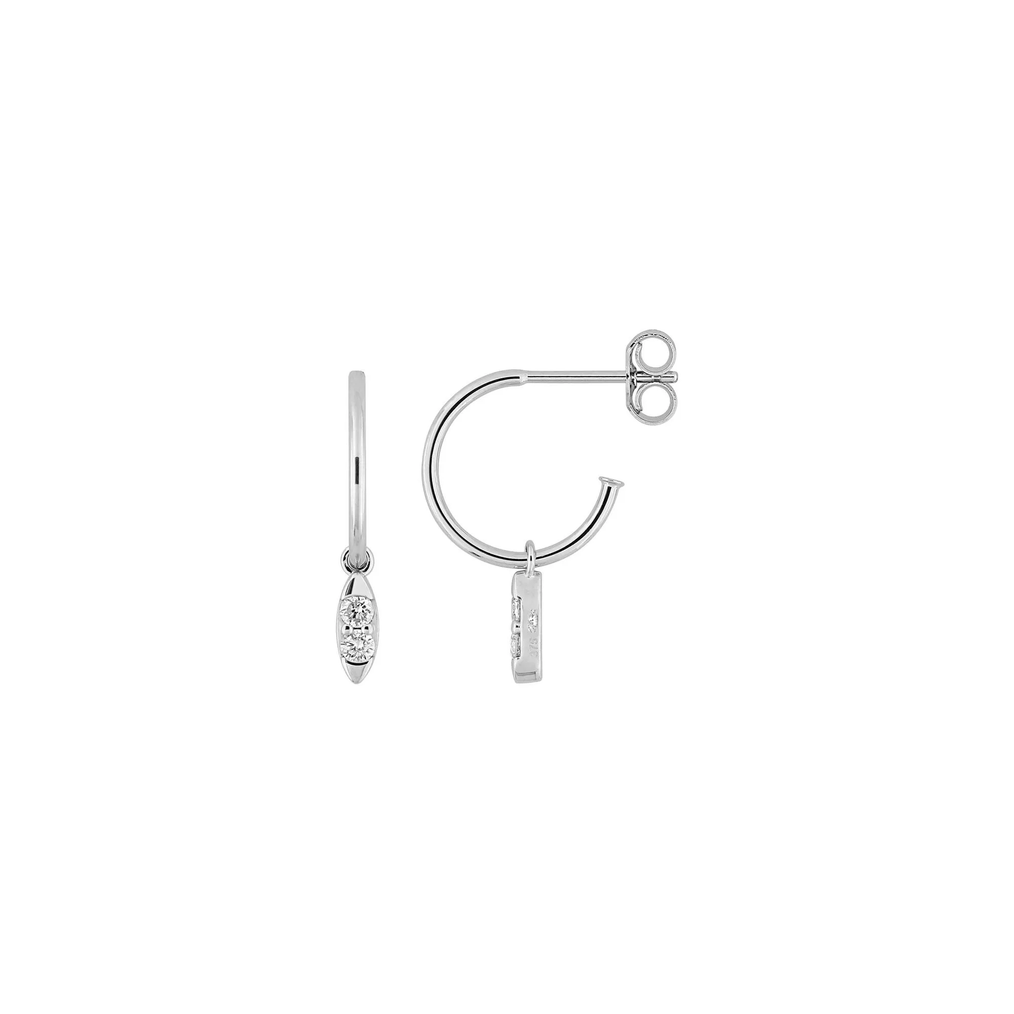 Achat Boucles d'oreilles en or blanc et diamants