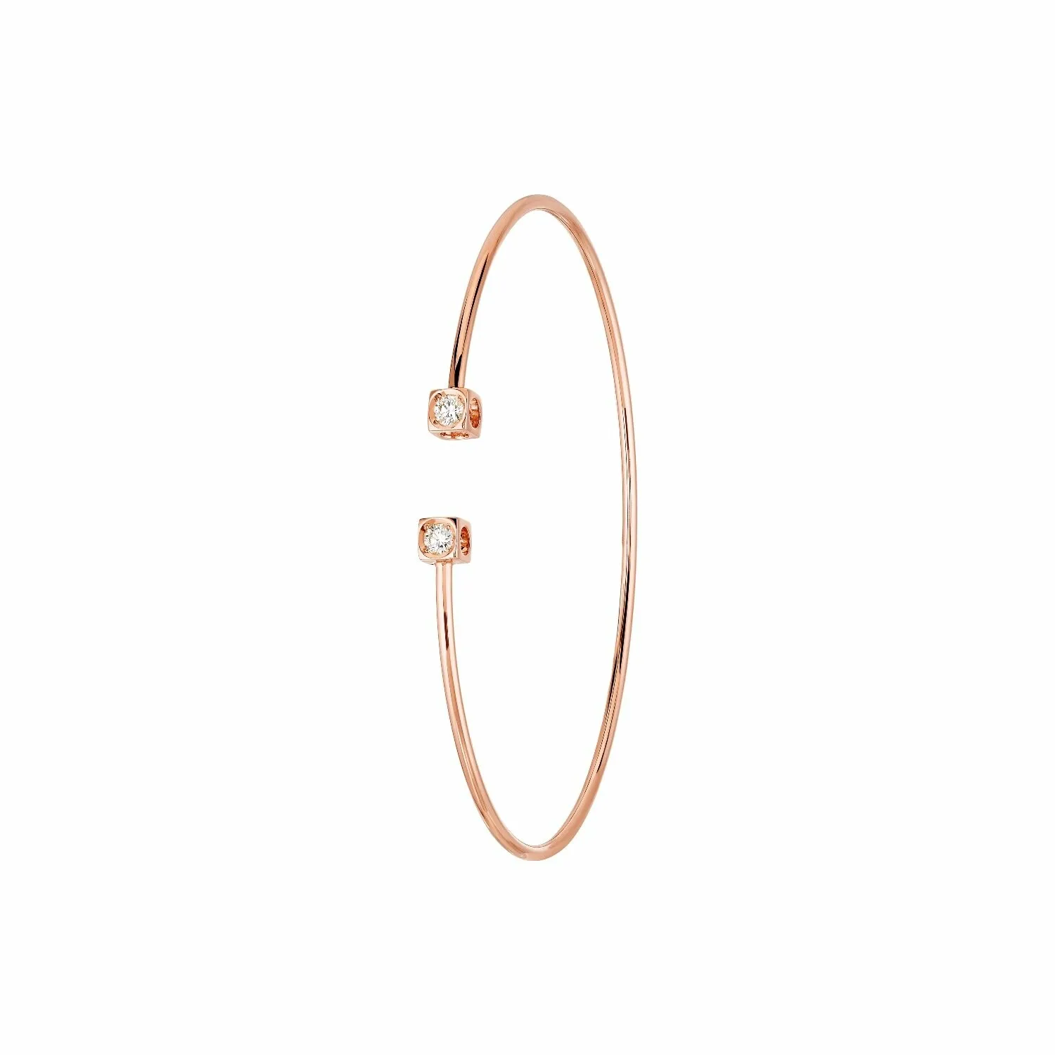 Achat Bracelet dinh van Le Cube Diamant petit modèle en or rose et diamants