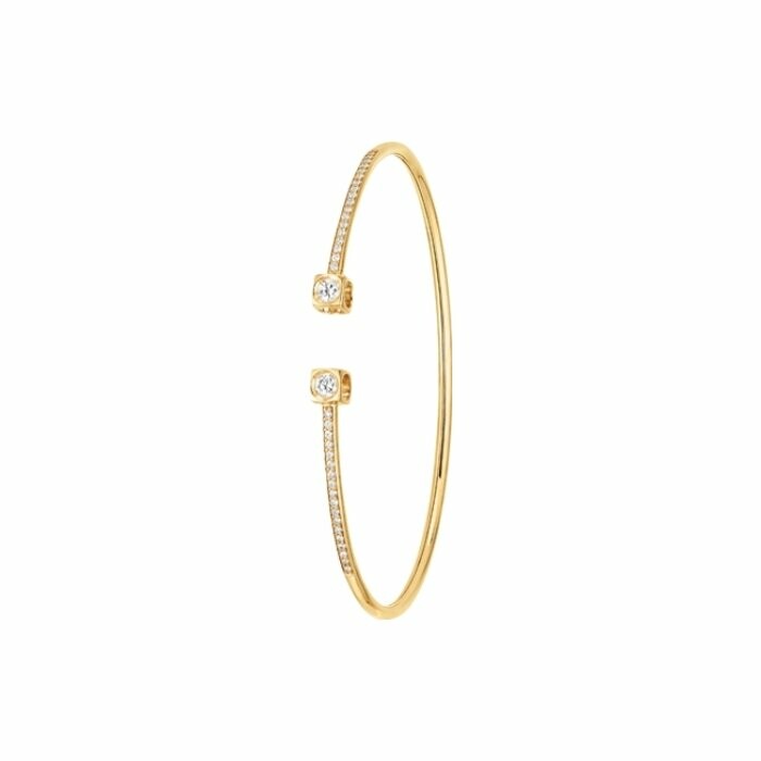 Achat Bracelet dinh van Le Cube Diamant moyen modèle en or jaune et diamants