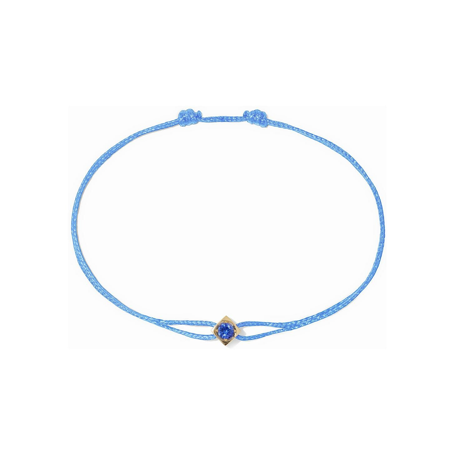 Achat Bracelet sur cordon dinh van Le Cube Diamant en or jaune et saphir bleu