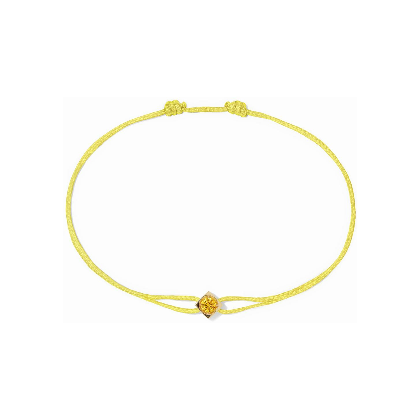 Achat Bracelet sur cordon dinh van Le Cube Diamant en or jaune et saphir jaune