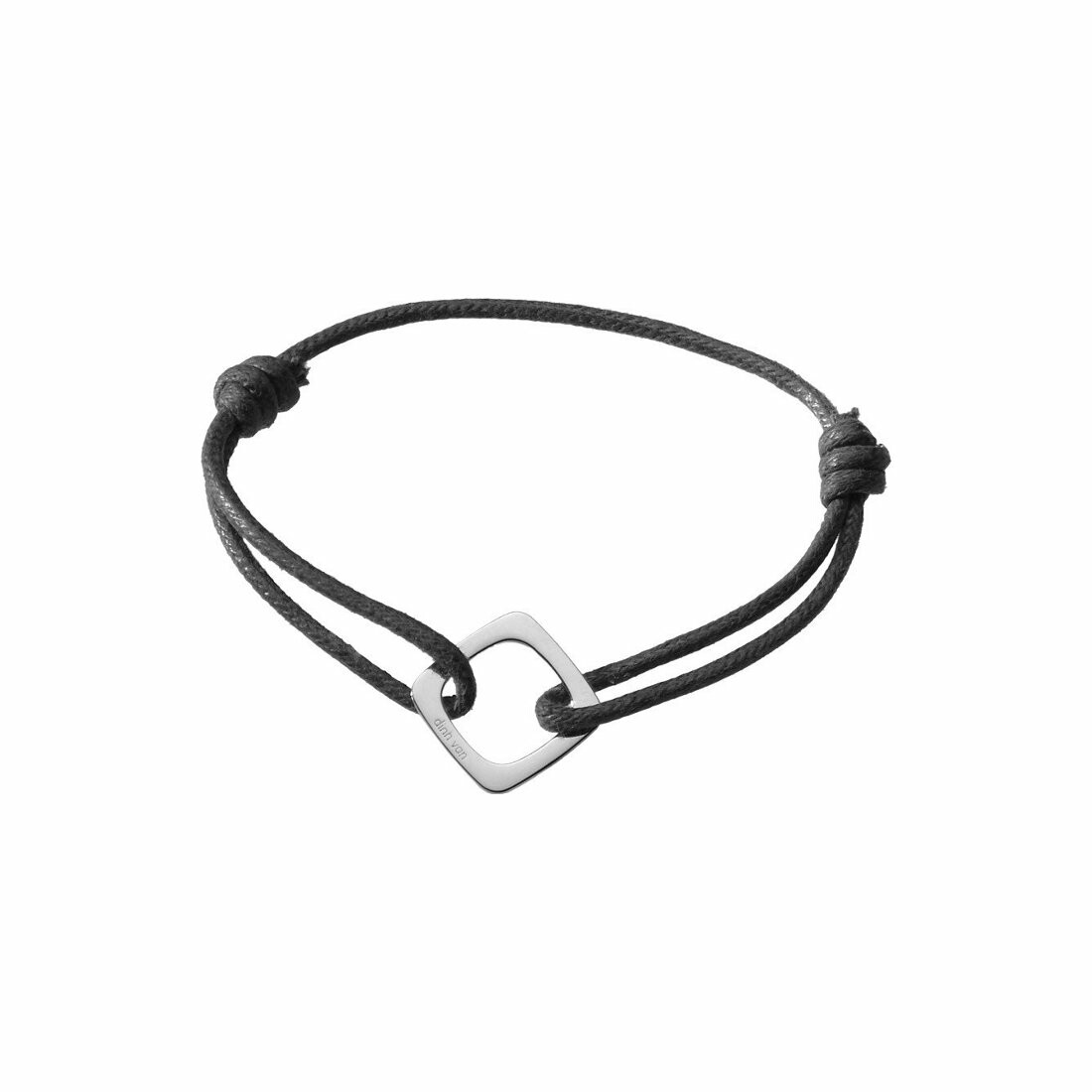 Achat Bracelet sur cordon dinh van Impression grand modèle en or blanc