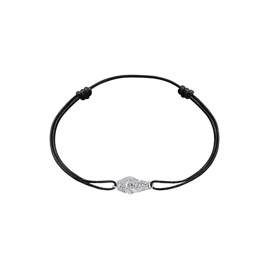 Achat Bracelet sur cordon Menottes dinh van R8 en or blanc et diamants