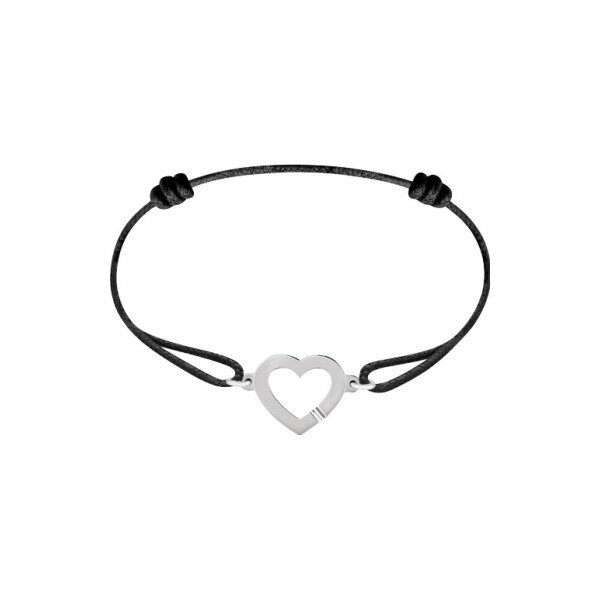 Achat Bracelet sur cordon dinh van  Coeur R12 en or blanc